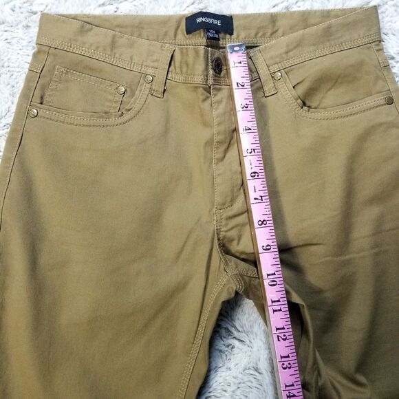 Ring Of Fire Jeans Mens 30x30 Brown Slim Fit Dark Wash American Denim - Picture 5 of 11